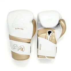 Rival RB80 AJ Impulse Bag Gloves - White/Gold -GEEZERS BOXING rv107 c