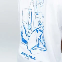 Rival Faded Gloves Graphic Tee - White -GEEZERS BOXING rv2714 e