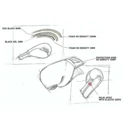 SUPERARE S50 Italian Leather Boxing Gloves - Lace -GEEZERS BOXING s106 diagram