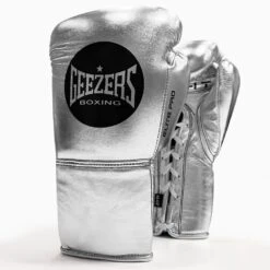 Geezers Elite Pro Fight Gloves - Special Edition -GEEZERS BOXING silver 6