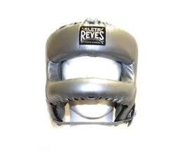 Cleto Reyes Rounded Nylon Bar Headguard -GEEZERS BOXING silverhg frontbar 1 2