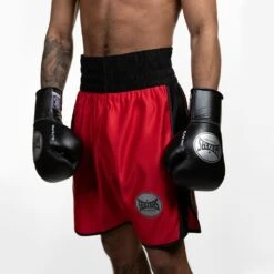 Suzi Wong X Geezers Satin 2 Colour Boxing Shorts -GEEZERS BOXING sw1700 red black a 4
