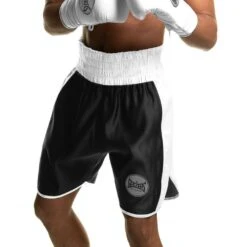 Suzi Wong X Geezers Satin 2 Colour Boxing Shorts -GEEZERS BOXING sw1700 black white 1 1 1