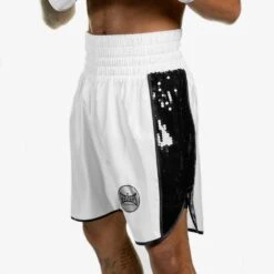 Suzi Wong X Geezers Satin/Sequin Boxing Shorts -GEEZERS BOXING sw1710 new blk 4