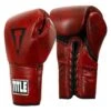 TITLE Boxing Blood Red Leather Sparring Gloves - Lace