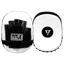TITLE Cobra Leather Punch Mitts - White/Black