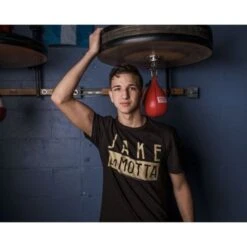 TITLE Boxing Jake LaMotta T-Shirt - Black -GEEZERS BOXING tlgcy162