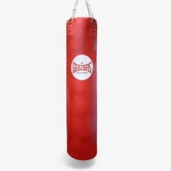 Geezers Elite Pro Traditional Impact Leather Punch Bag - 5ft -GEEZERS BOXING traditional 5ft red