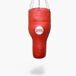 Geezers Elite Pro Impact Leather Angle Punch Bag -GEEZERS BOXING traditional angle red