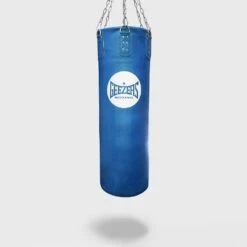 Geezers Elite Pro Impact Leather Heavy Punch Bag - 4ft -GEEZERS BOXING traditional heavy 4ft blue