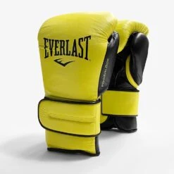Everlast Powerlock2 Pro Training Boxing Gloves - Hook & Loop -GEEZERS BOXING velcro yellow