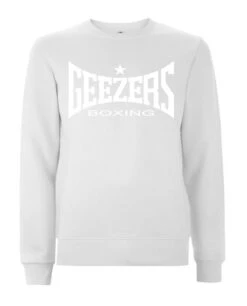 Geezers Sweatshirt Large Logo -GEEZERS BOXING white white sweatshirt